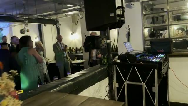 Corporate event venue prepared for guests