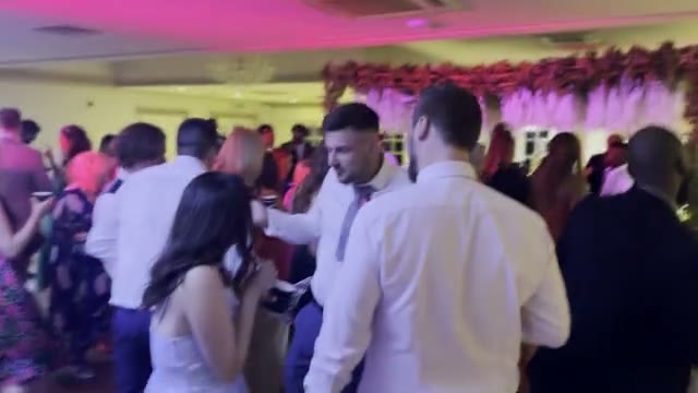 Wedding guests enjoying the dancefloor